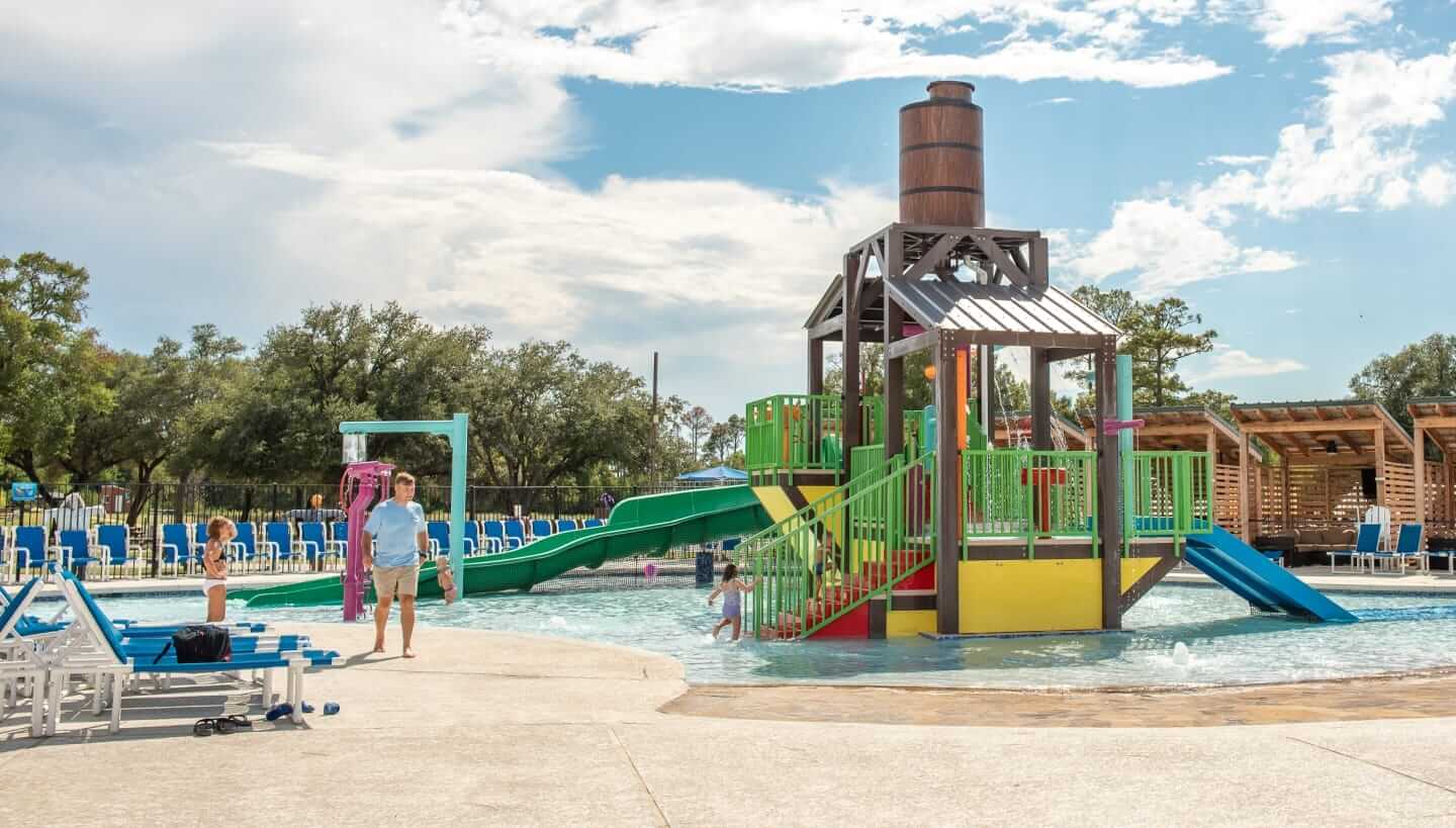 The Jellystone Park water play park at Waller Texas