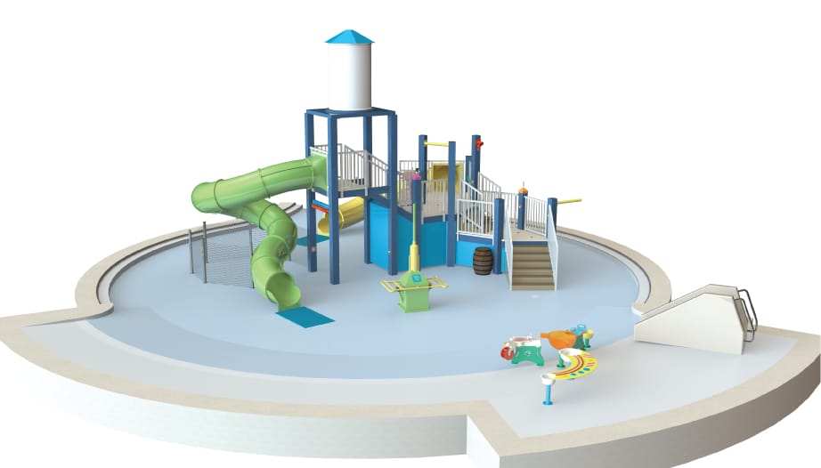 aquatic play unit - waterfall model 400